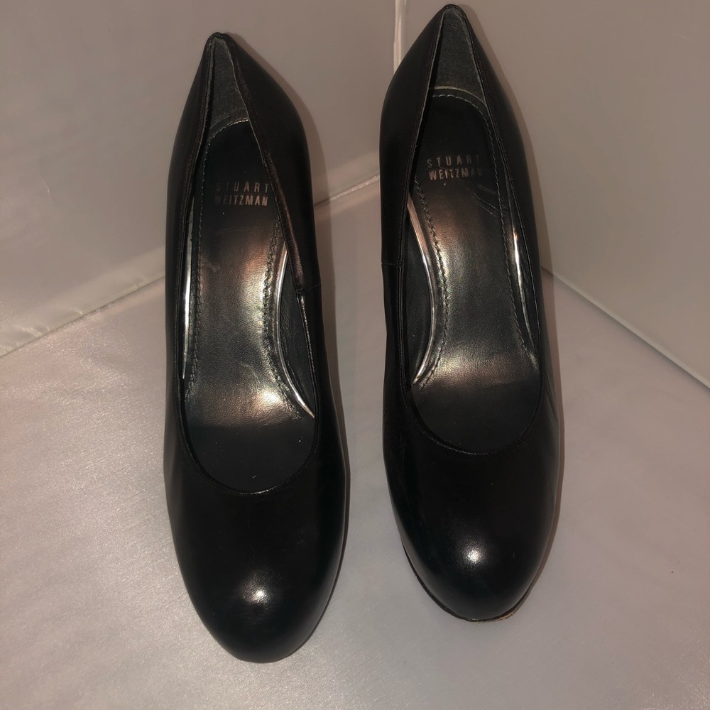Stuart Weizmann Leather Platform Heels - image 7
